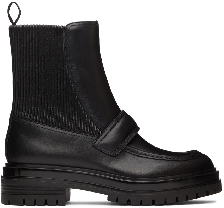 

Черные кожаные ботинки Berck Gianvito Rossi, Черный