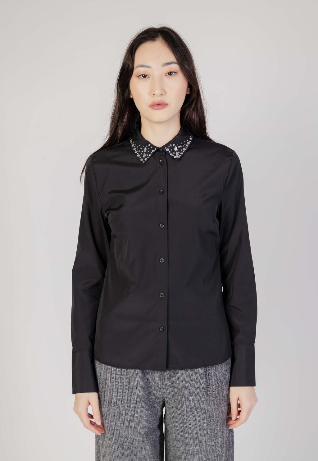 

Рубашка ONLY LETA LS COLLAR W, черный