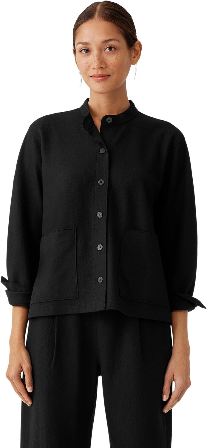 

Куртка с воротником-стойкой Eileen Fisher, черный