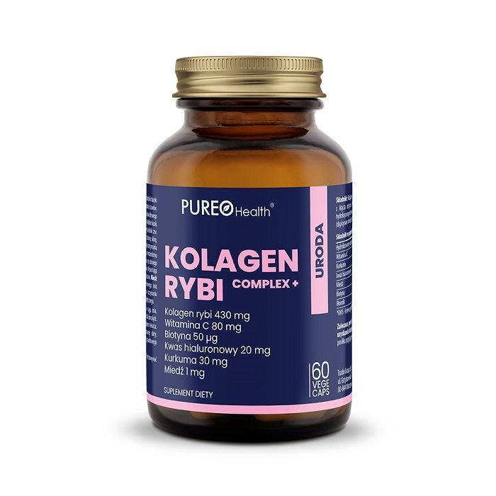 Pureo Health Kolagen Complex+ препарат, укрепляющий суставы и улучшающий состояние кожи, волос и ногтей, 60 шт.
