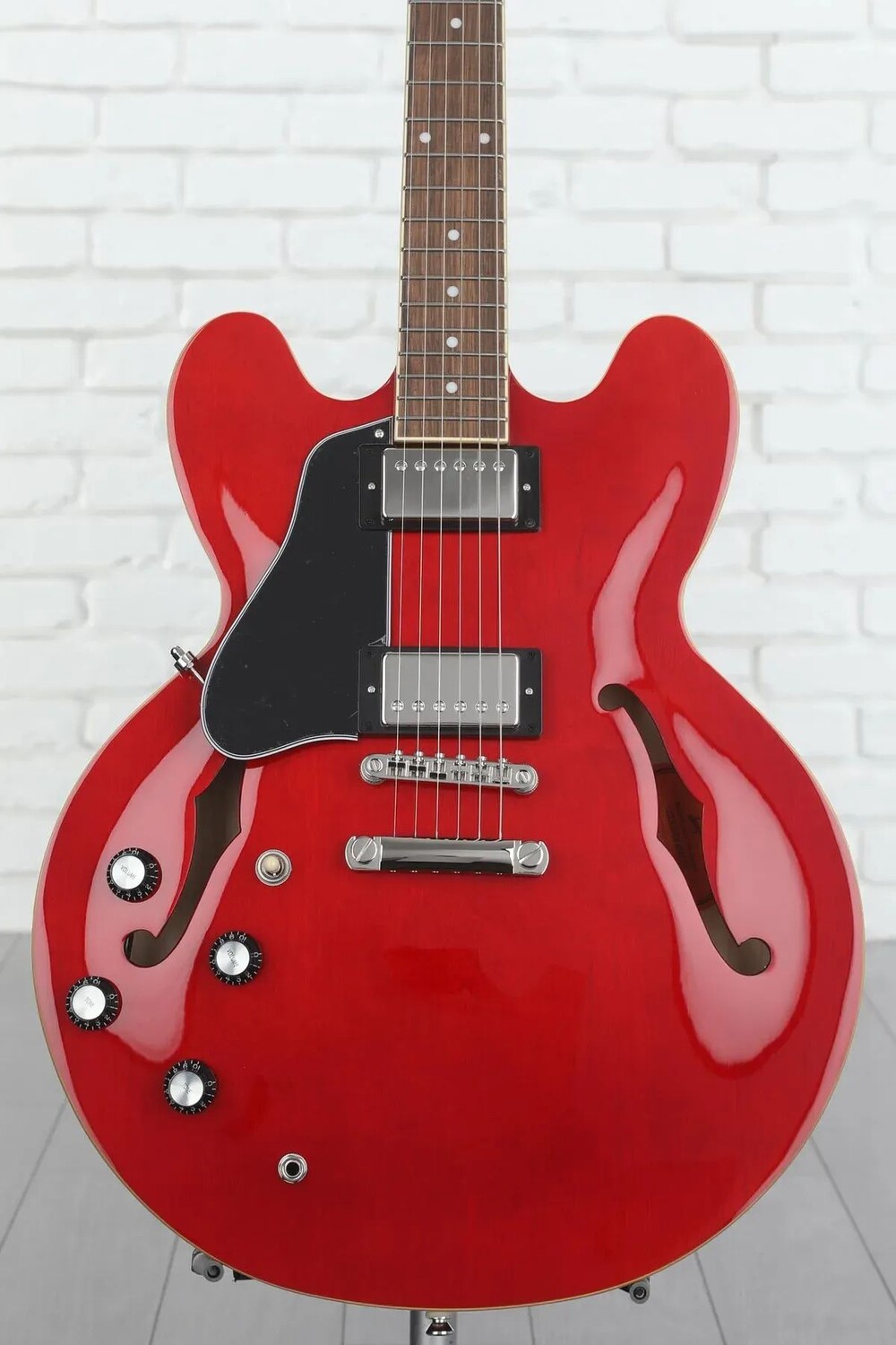 

Epiphone ES-335 Леворукая электрогитара с полуполым корпусом — вишня