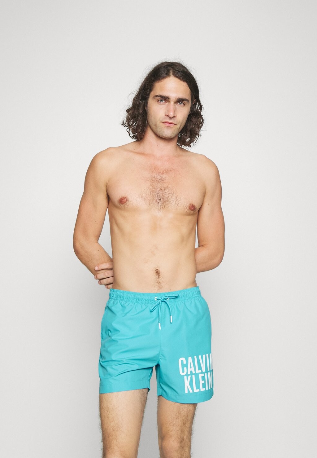 

Шорты для плавания Medium Drawstring Calvin Klein Swimwear, цвет blue tide