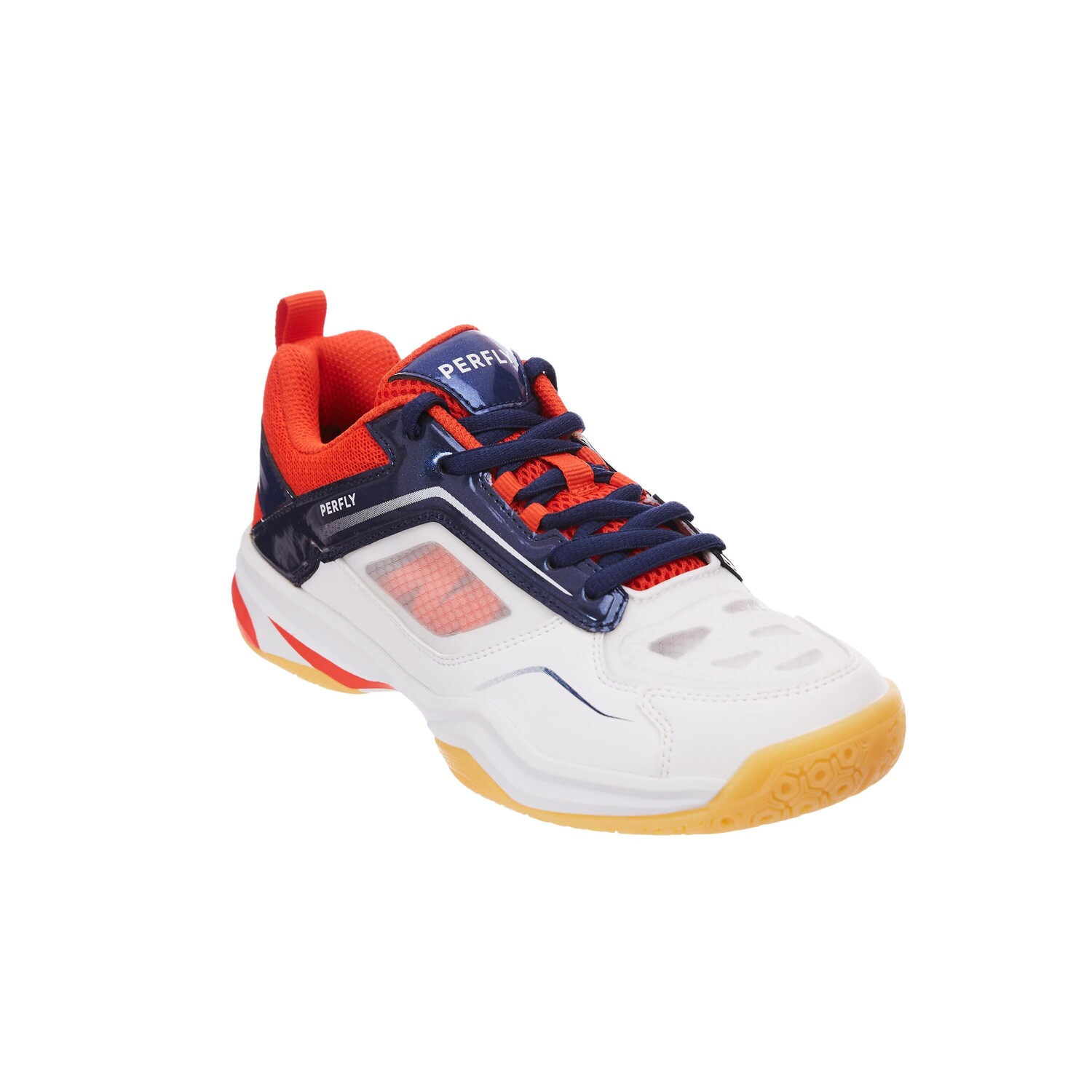 

Кроссовки для бадминтона BR560 детские PERFLY, белый/космический синий