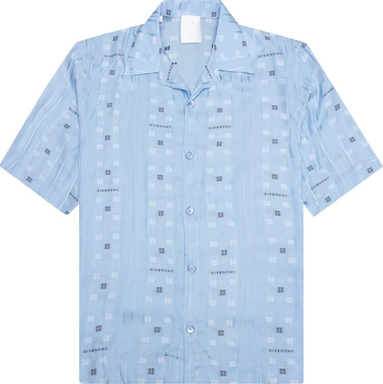 

Рубашка Givenchy Boxy Fit Shirt With Hawaiian Collar 'Navy/Light Blue', синий