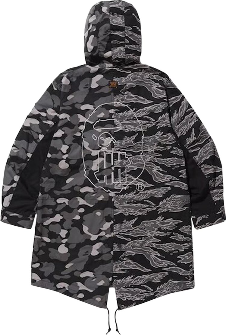 Худи BAPE x Undefeated M-51 Hoodie Jacket 'Silver', серебряный