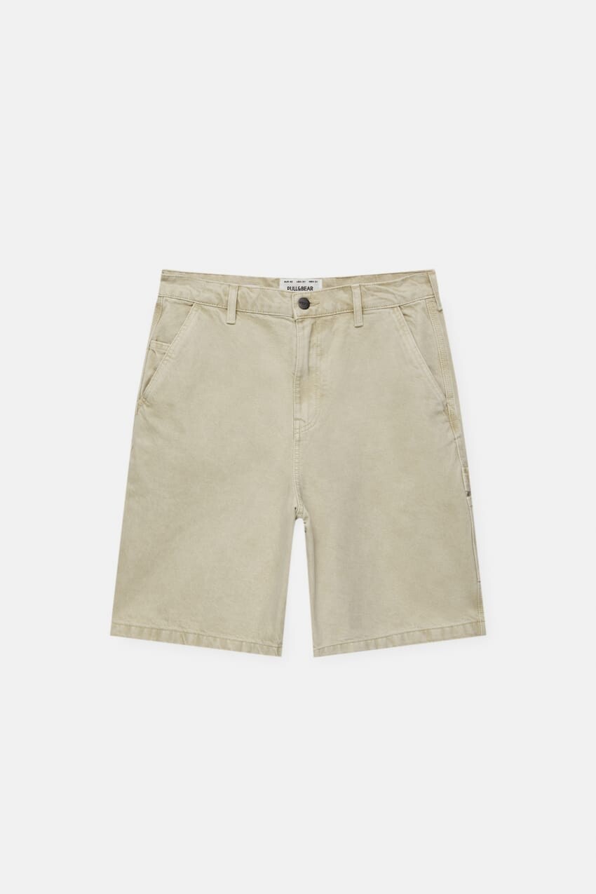 

Шорты Pull&Bear Carpenter bermuda, коричневый