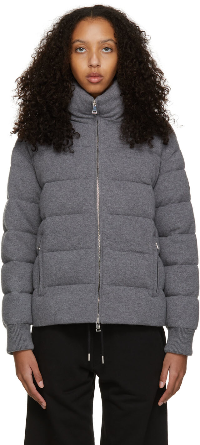 

Серая куртка из смесового кашемира Moncler, Серый
