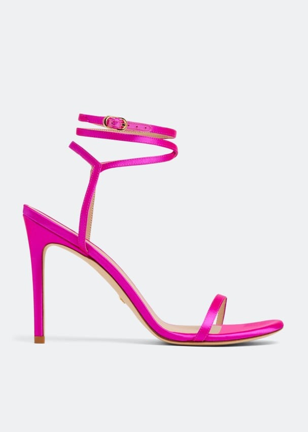 

Сандалии STUART WEITZMAN Barelynude 100 wrap sandals, розовый