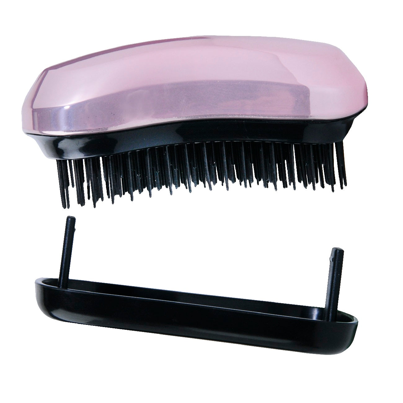 Inter Vion Компактная расческа для волос Brush &amp; Go с розовым металликом