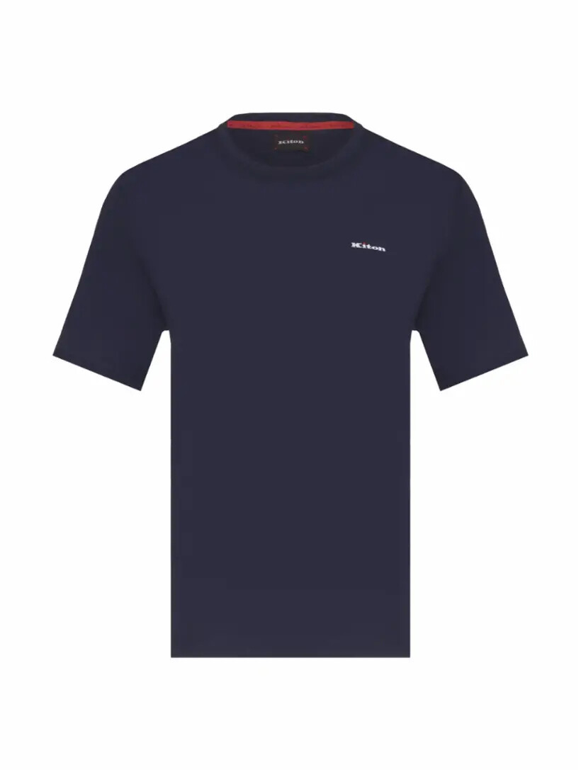 

Хлопковая футболка с логотипом Kiton, Серый