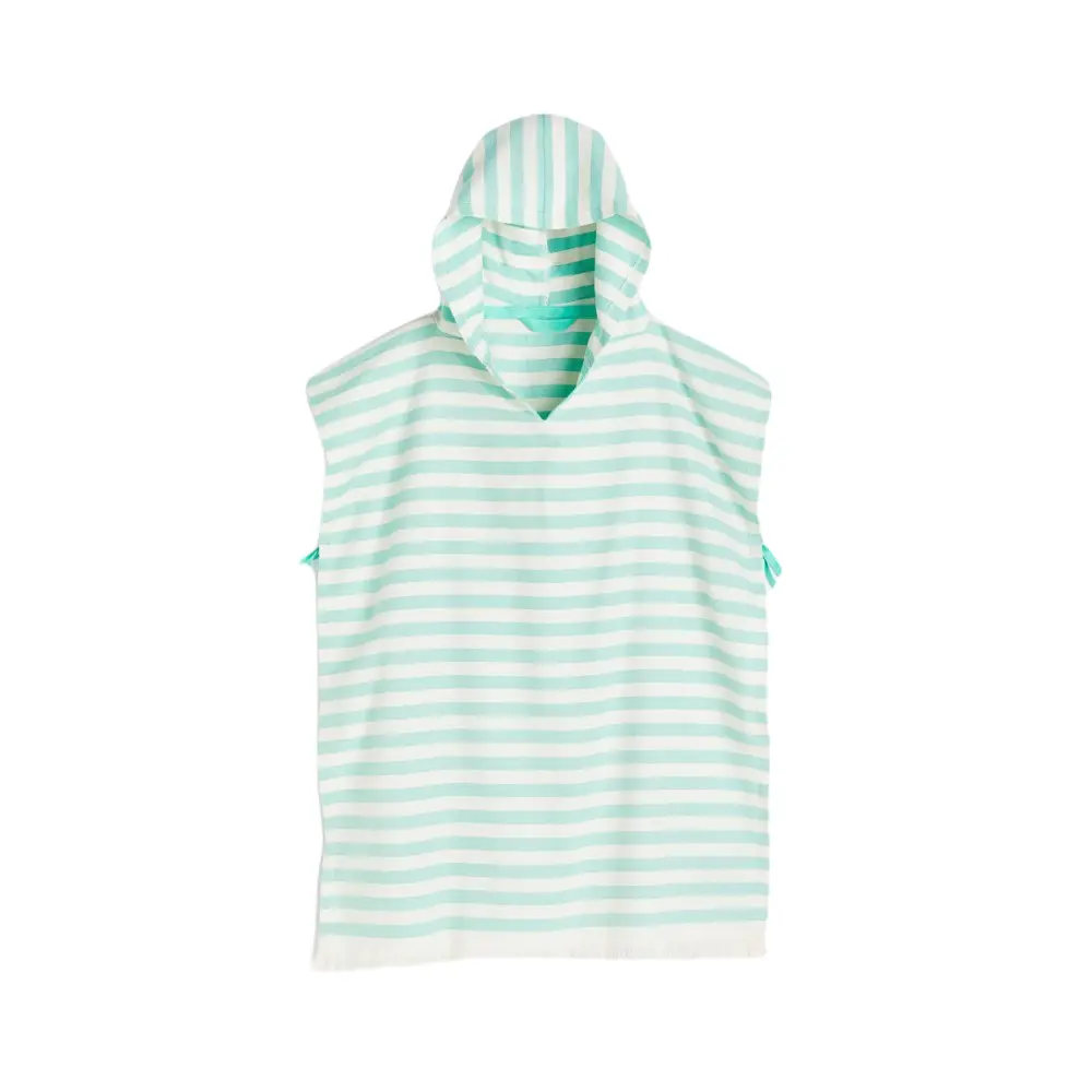 

Детское пляжное пончо H&M Home Cotton, светло-зеленый/белый