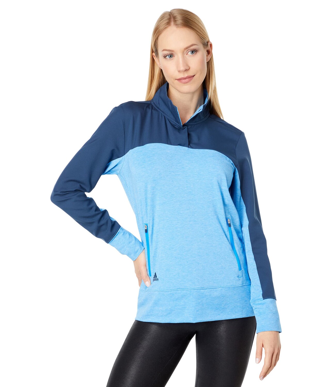 

Худи adidas Golf, Primeblue Quarter Snap Jacket, Синий