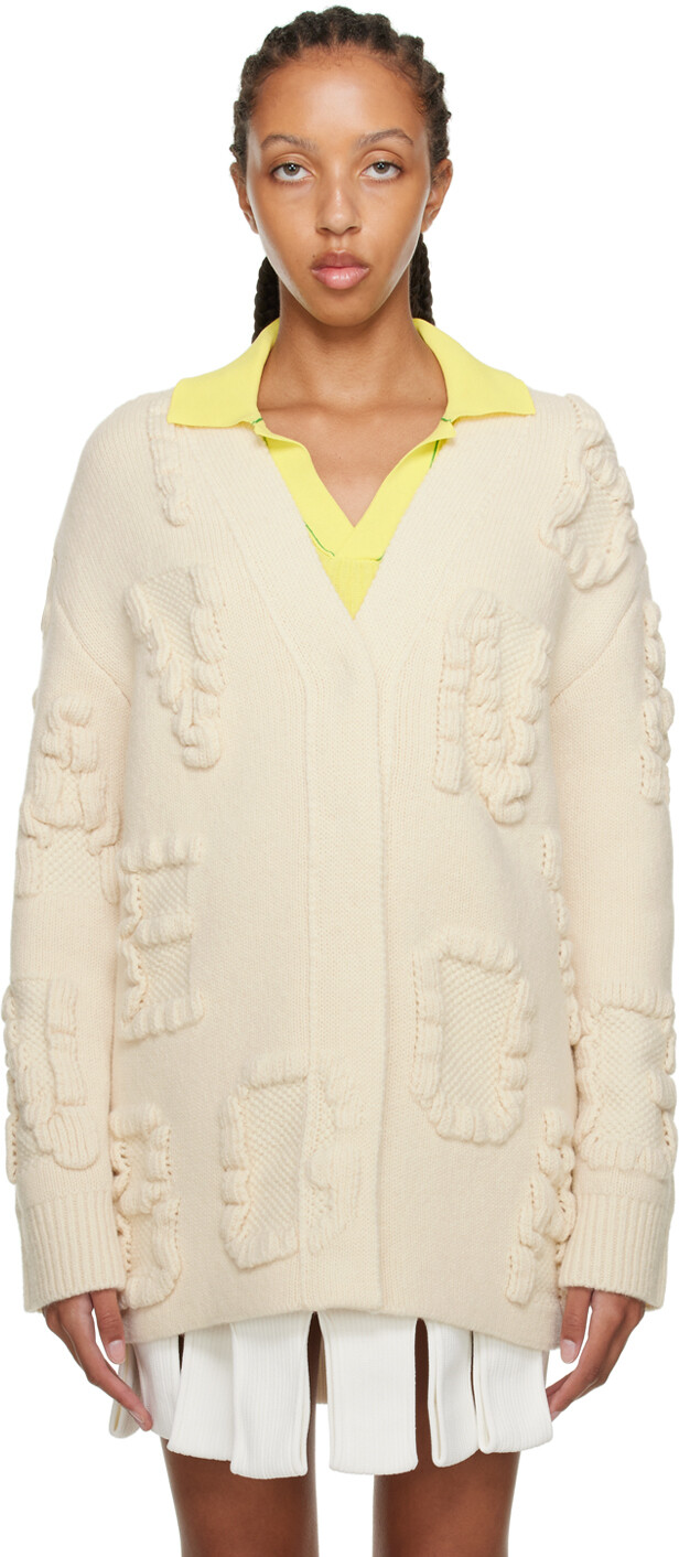 

Шерстяной кардиган Off-White Bottega Veneta, Серый