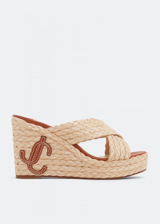 

Мюли JIMMY CHOO Dovina 100 mules, бежевый