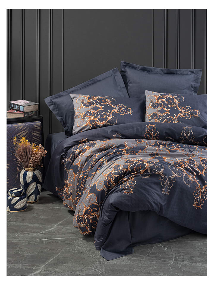 

Постельное белье Elizabed Satin Set, темно-синий