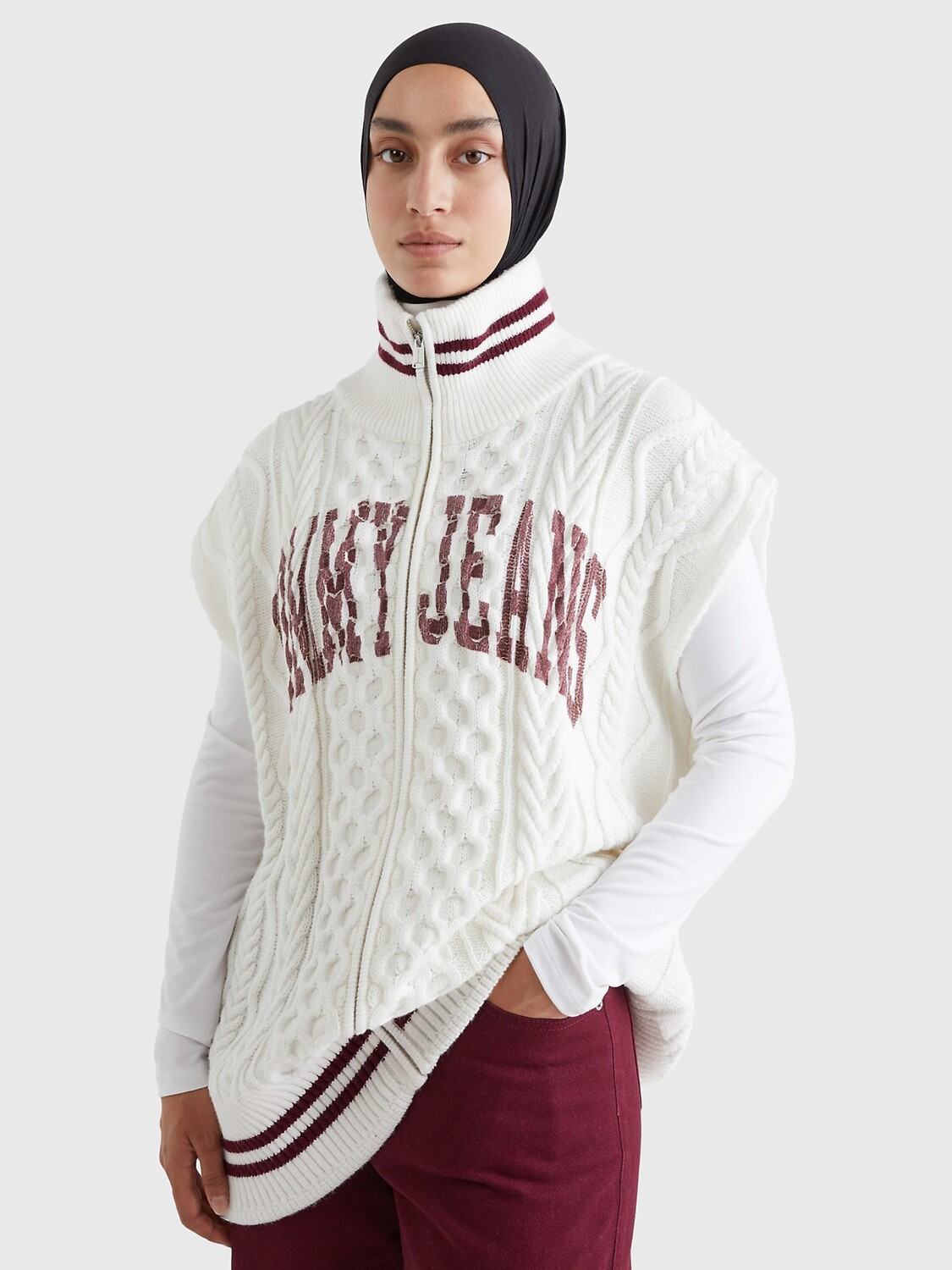 

Жилет на молнии collegiate Tommy Hilfiger, экрю
