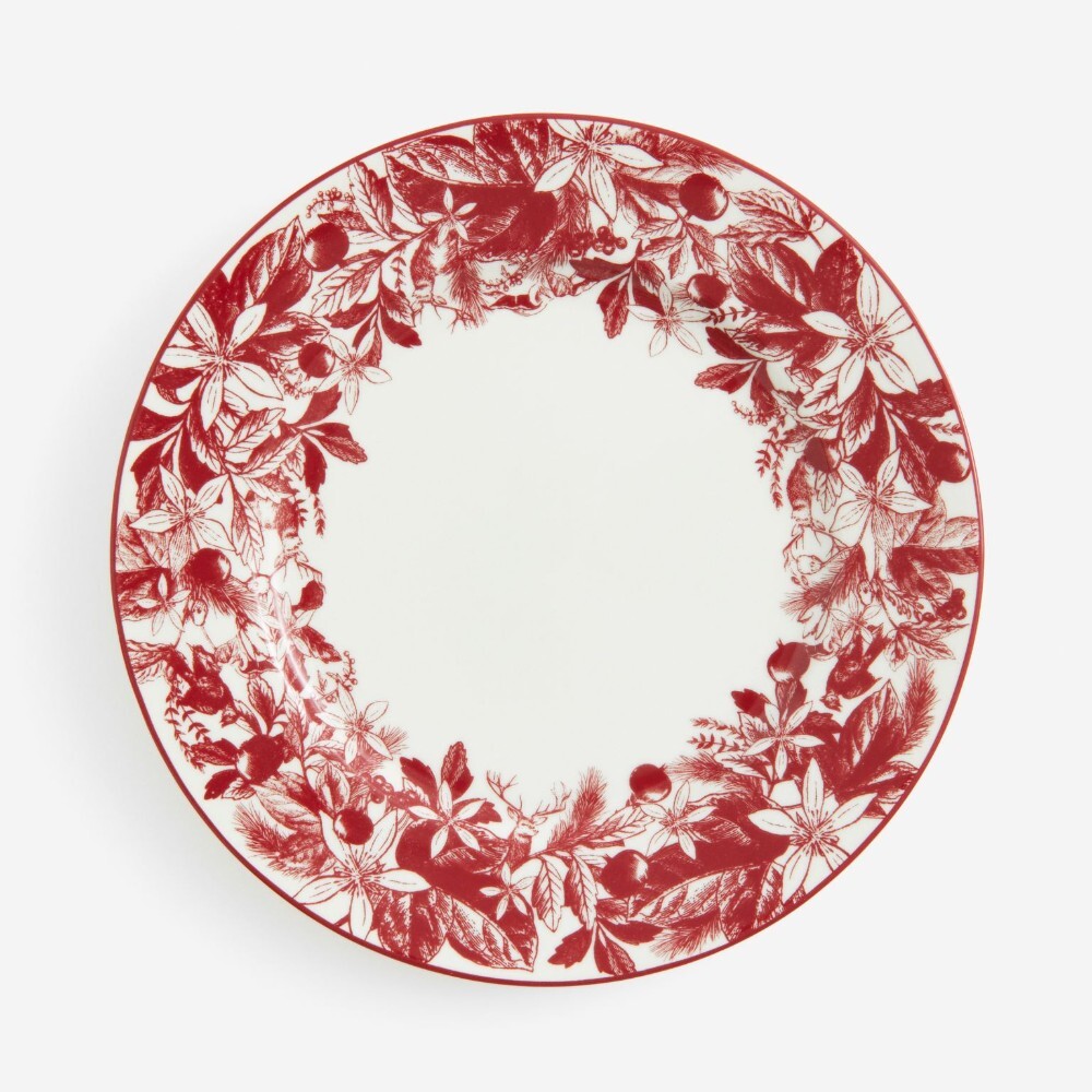 

Фарфоровая тарелка H&M Home, красный