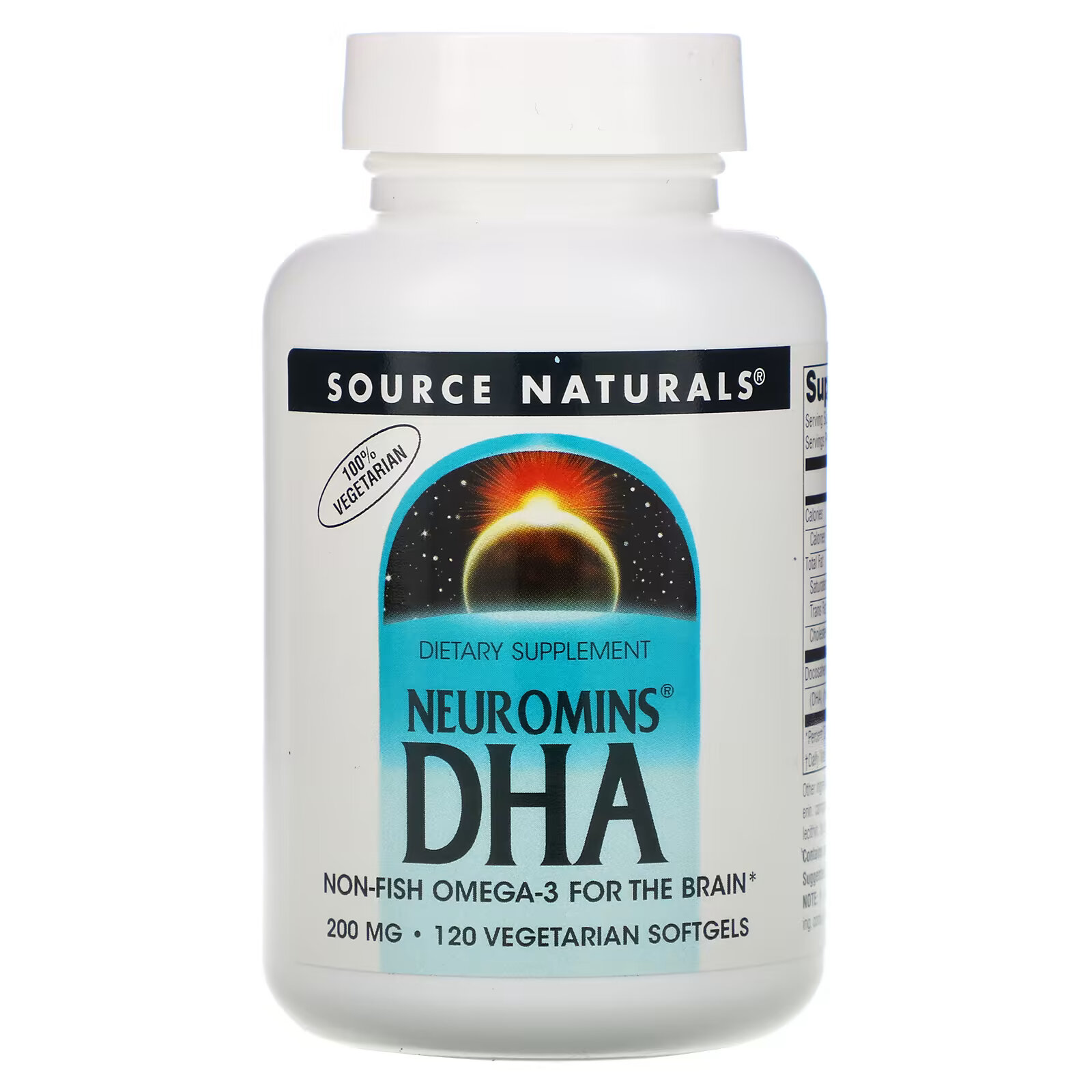 Source Naturals, Neuromins ДГК, 200 мг, 120 вегетарианских мягких таблеток дети и подростки дгк 200 мг 60 мягких таблеток life s dha