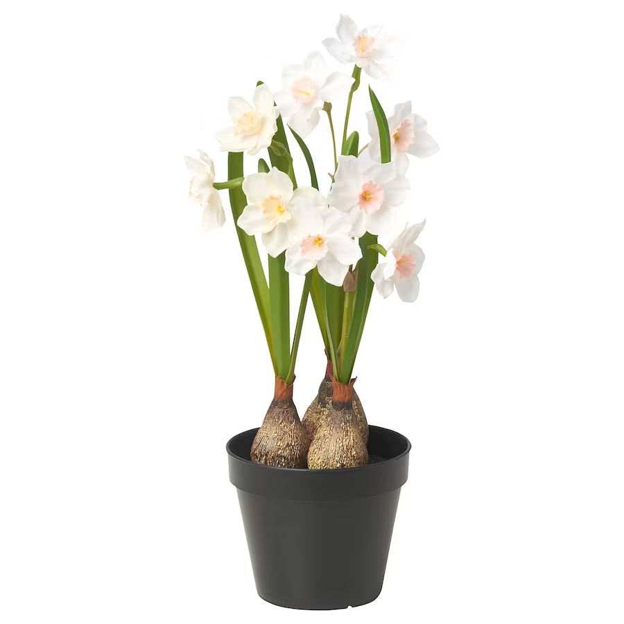 цена Икусственое растение лилия Ikea Fejka Indoor Outdoor Easter, белый, 12 см