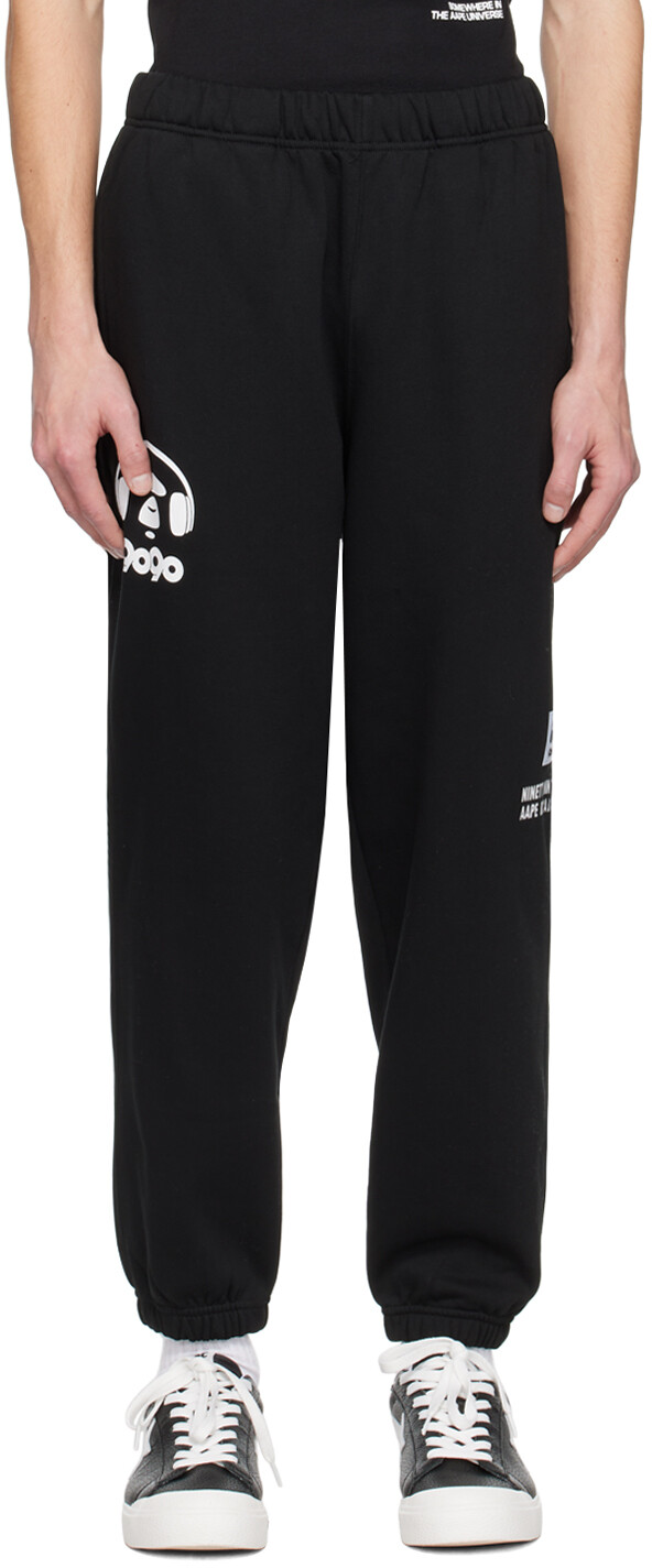 

Черные брюки для отдыха с принтом AAPE by A Bathing Ape, Черный