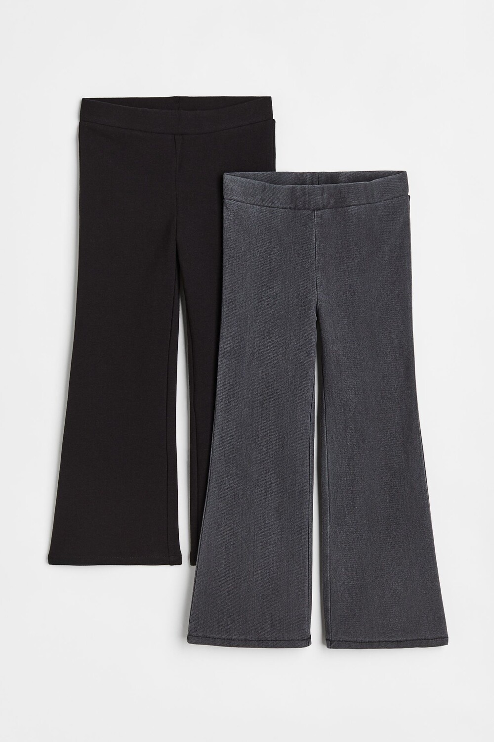 

Комплект из 2 расклешенных джеггинсов H&M, темно-серый/черный