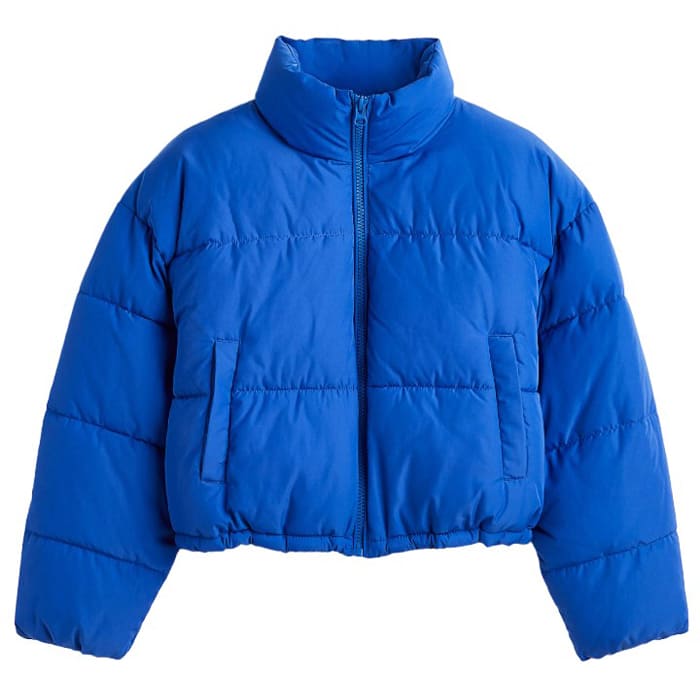 Куртка H&M+ Short, синий куртка стеганая короткая на молнии s синий