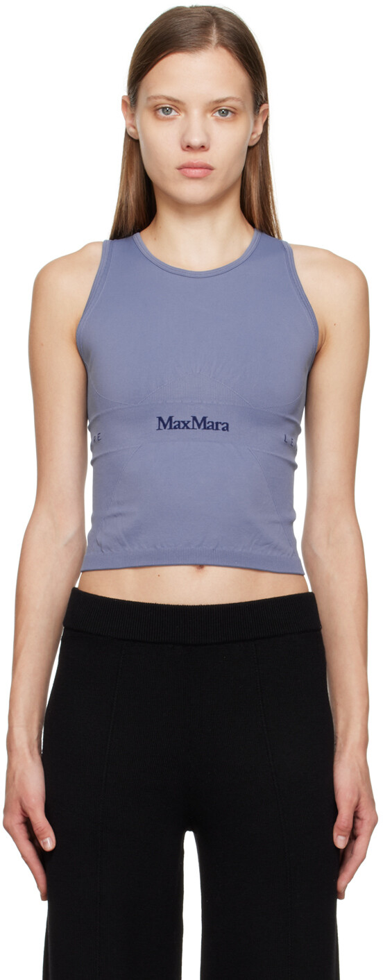 

Синий жаккардовый топ Max Mara Leisure