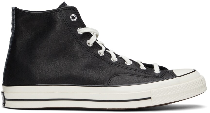 

Черные кожаные кроссовки Chuck 70 Hi Converse