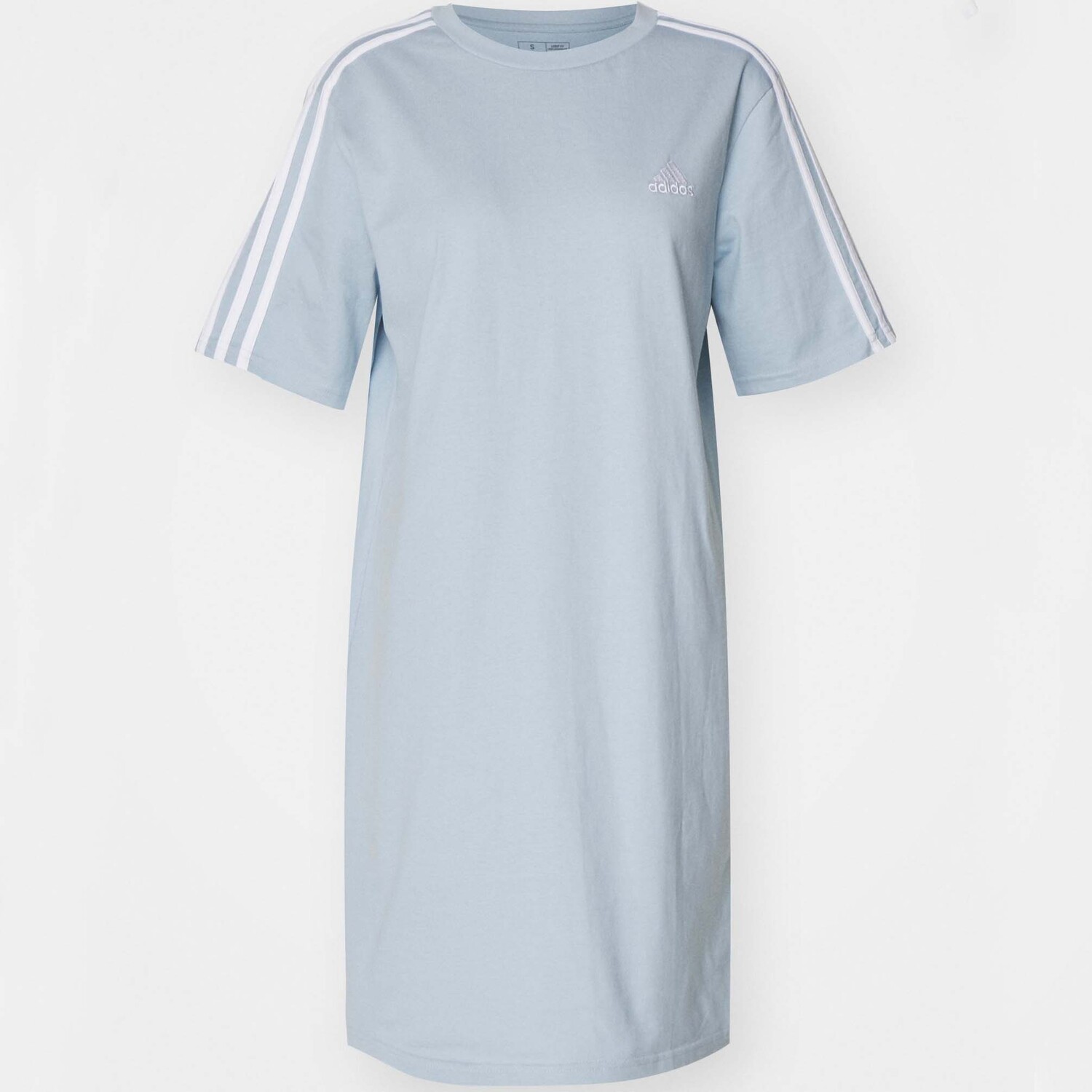 

Платье-футболка Adidas Sportswear Essentials 3 Stripes Boyfriend Jersey, голубой/белый