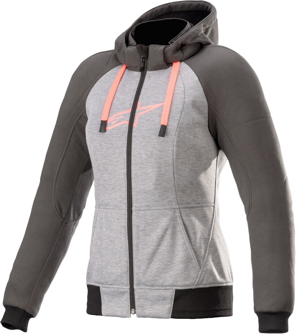 Alpinestars Stella Chrome Sport Дамы Мотоцикл Hoodie, серый/черный