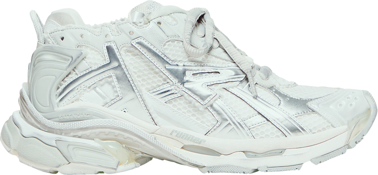 цена Кроссовки Balenciaga Runner Sneaker White Silver, белый