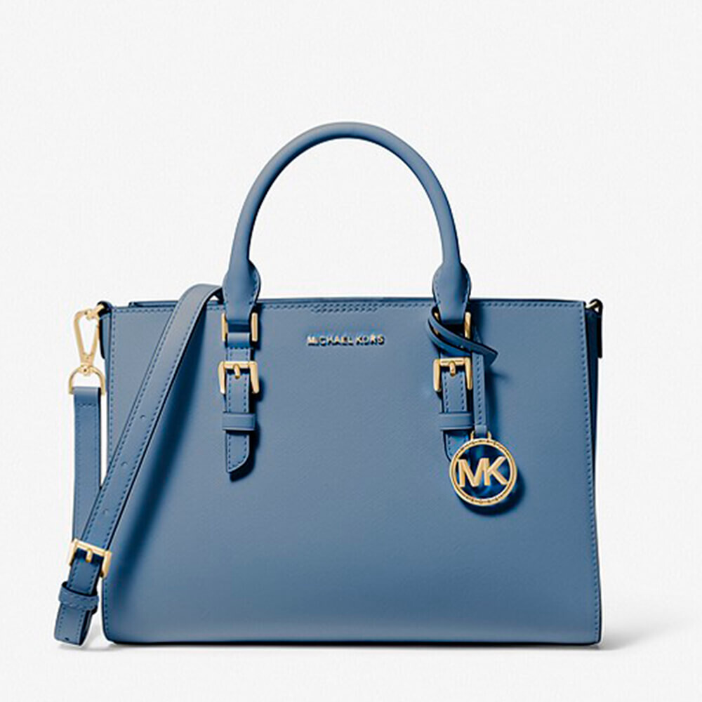 

Сумка Michael Michael Kors Sally Medium 2-in-1 Saffiano Leather and Logo, синий