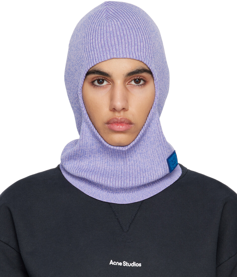 

Балаклава с фиолетовой нашивкой Acne Studios