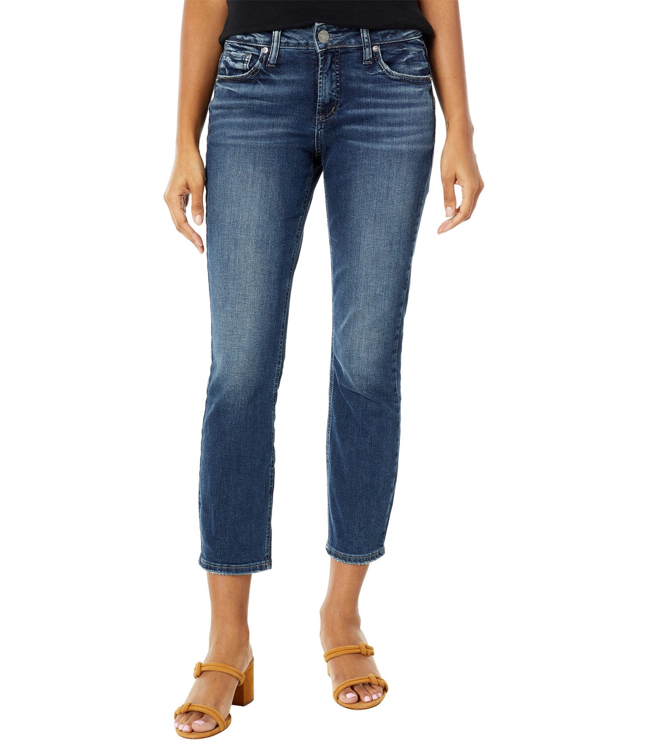 

Джинсы Silver Jeans Co., Elyse Straight Crop L43031EGX386