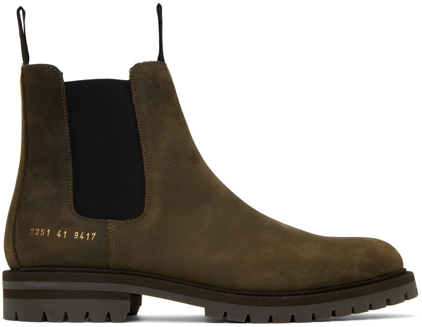 

Коричневые зимние ботинки челси Common Projects