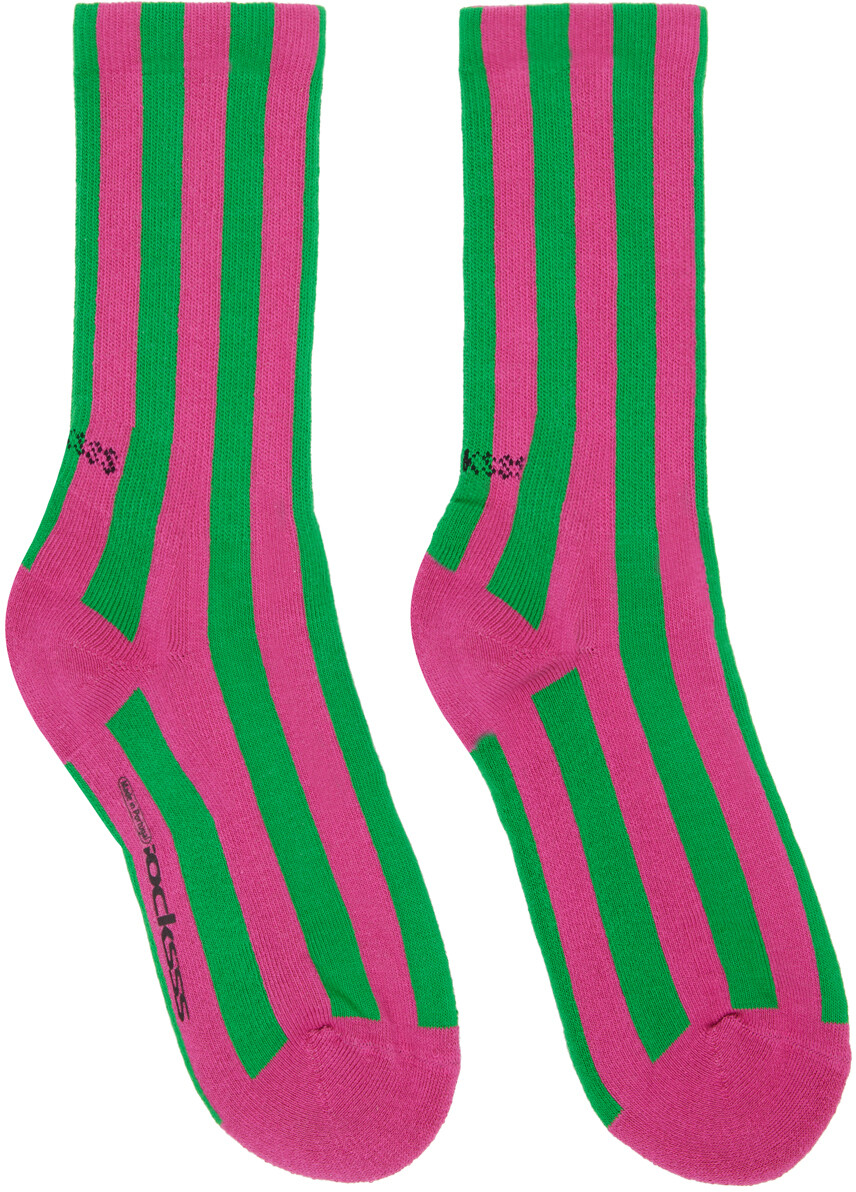 

Набор из двух розовых и зеленых носков SOCKSSS