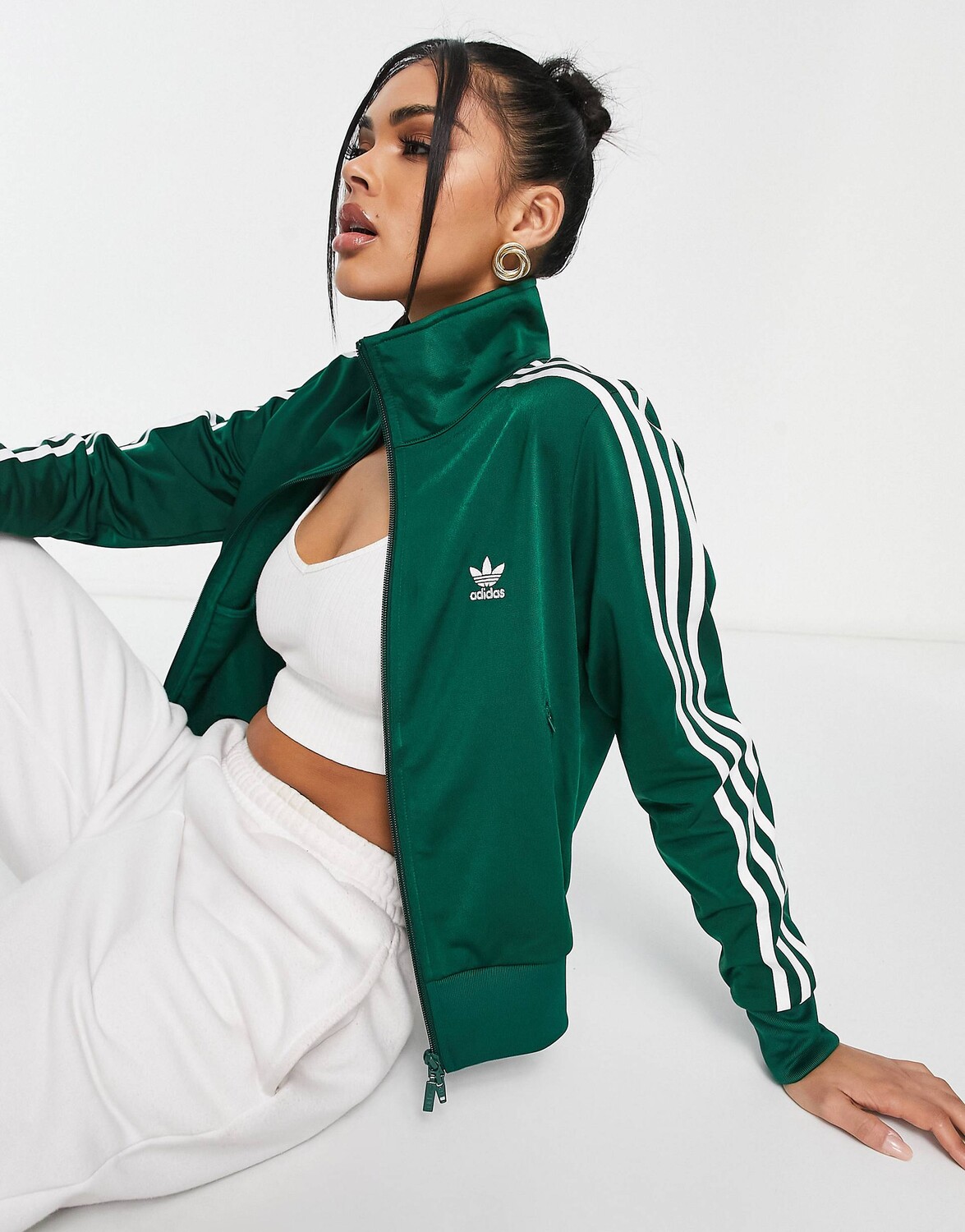 

Темно-зеленая спортивная куртка adidas Originals adicolor firebird