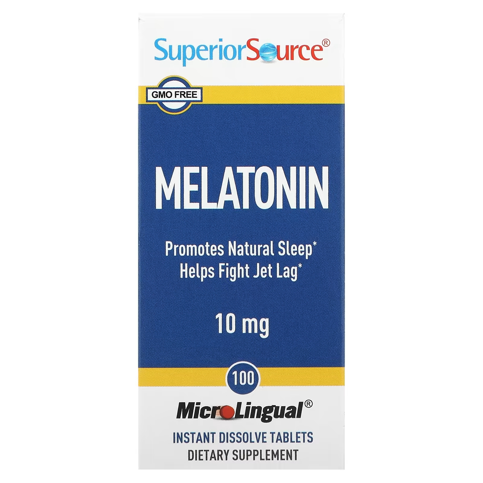 Superior Source MicroLingual мелатонин 10 мг, 100 быстрорастворимых таблеток superior source мелатонин повышенной силы действия 25 мг 60 быстрорастворимых таблеток