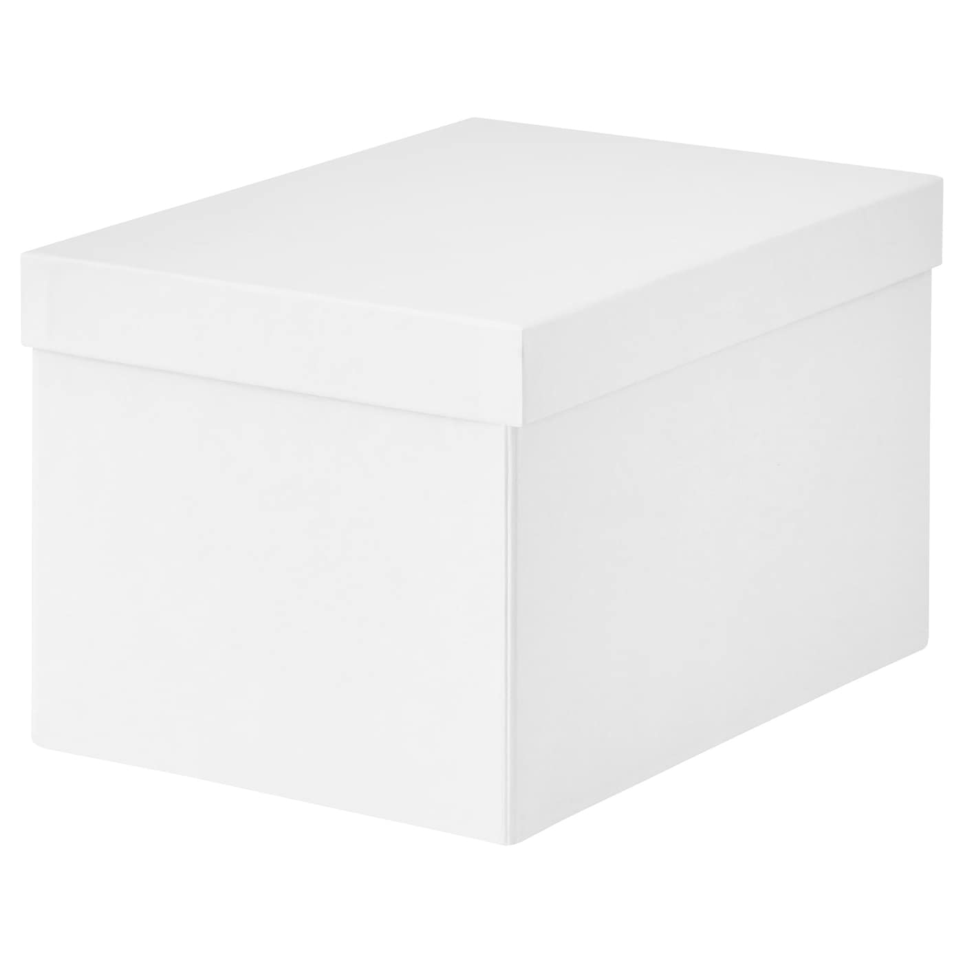 TJENA ТЬЕНА Коробка с крышкой, белый, 18x25x15 см IKEA