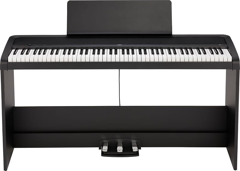 

Korg B2SPBK 88-клавишное цифровое домашнее пианино со стойкой и 3-педальным блоком