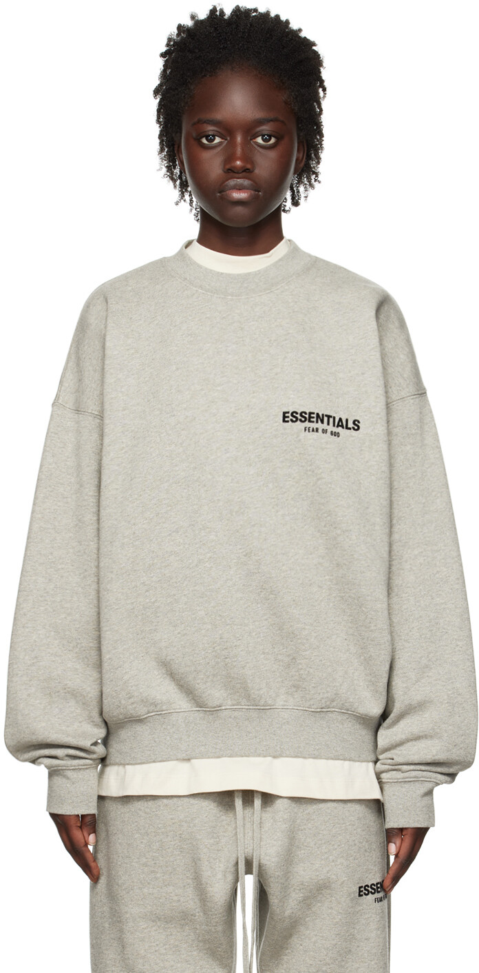 

Серый свитшот с круглым вырезом Essentials