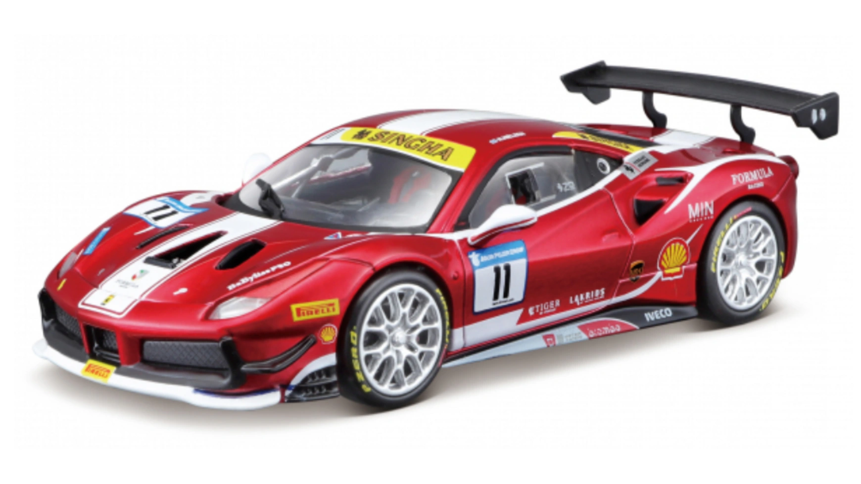 Bburago Ferrari Racing 1:24 Ferrari 488 Challenge (Formula Racing), 2017 ferrari racing collection 6 ferrari 360 modena