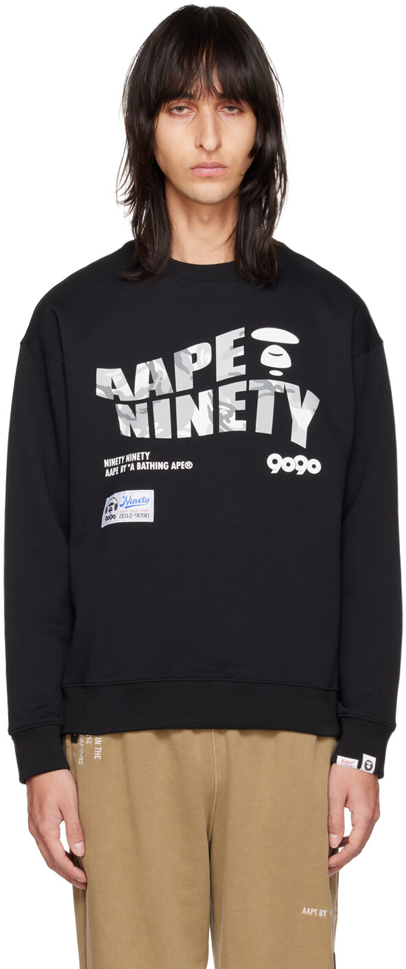 

Черный свитшот AAPE by A Bathing Ape