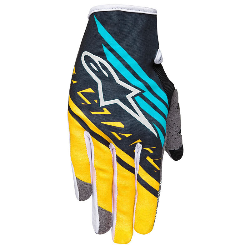 

Мотокросс перчатки Alpinestars Racer Supermatic, черный/желтый