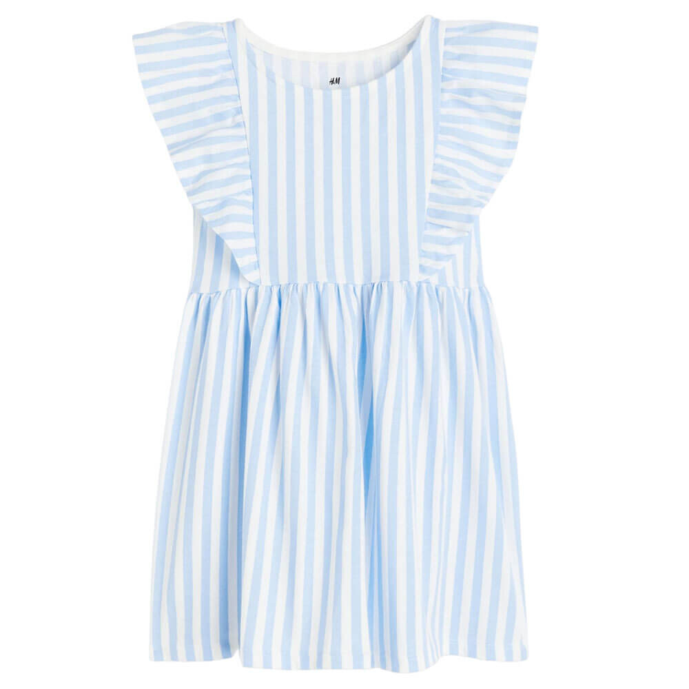 

Платье трикотажное H&M Flounce-trimmed, голубой