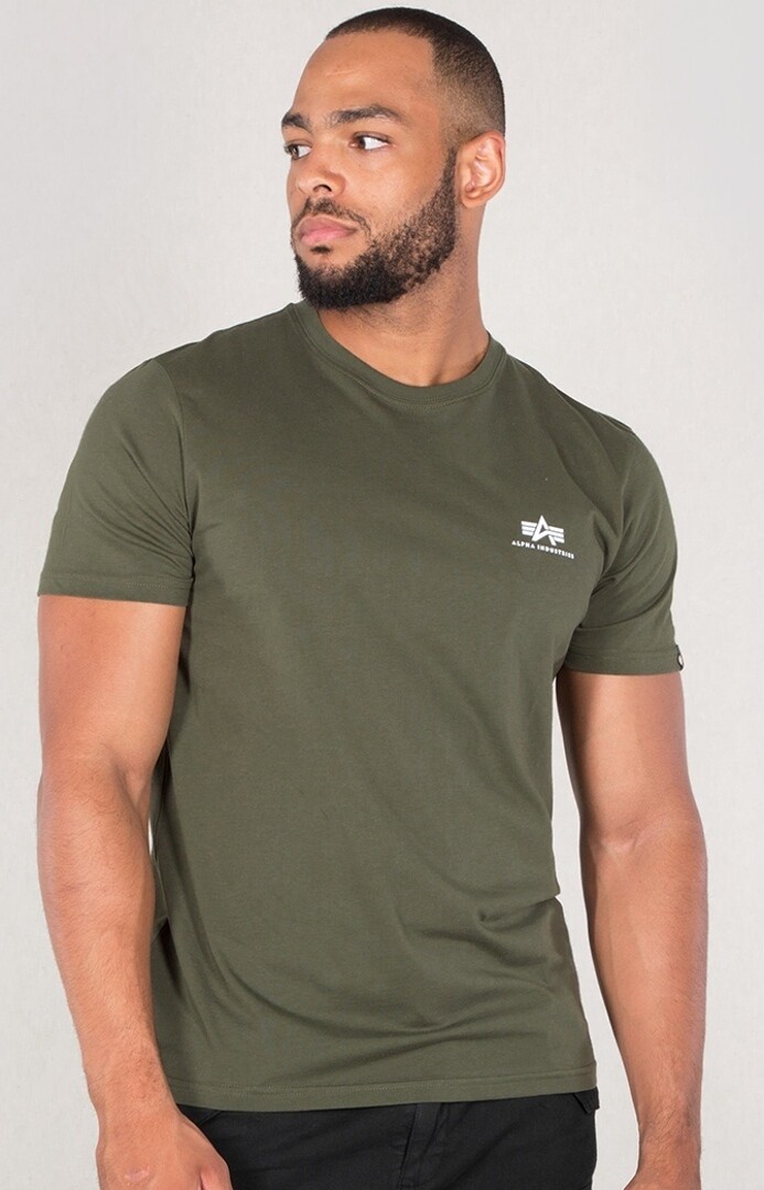 

Футболка Alpha Industries Basic T Small Logo, оливковая