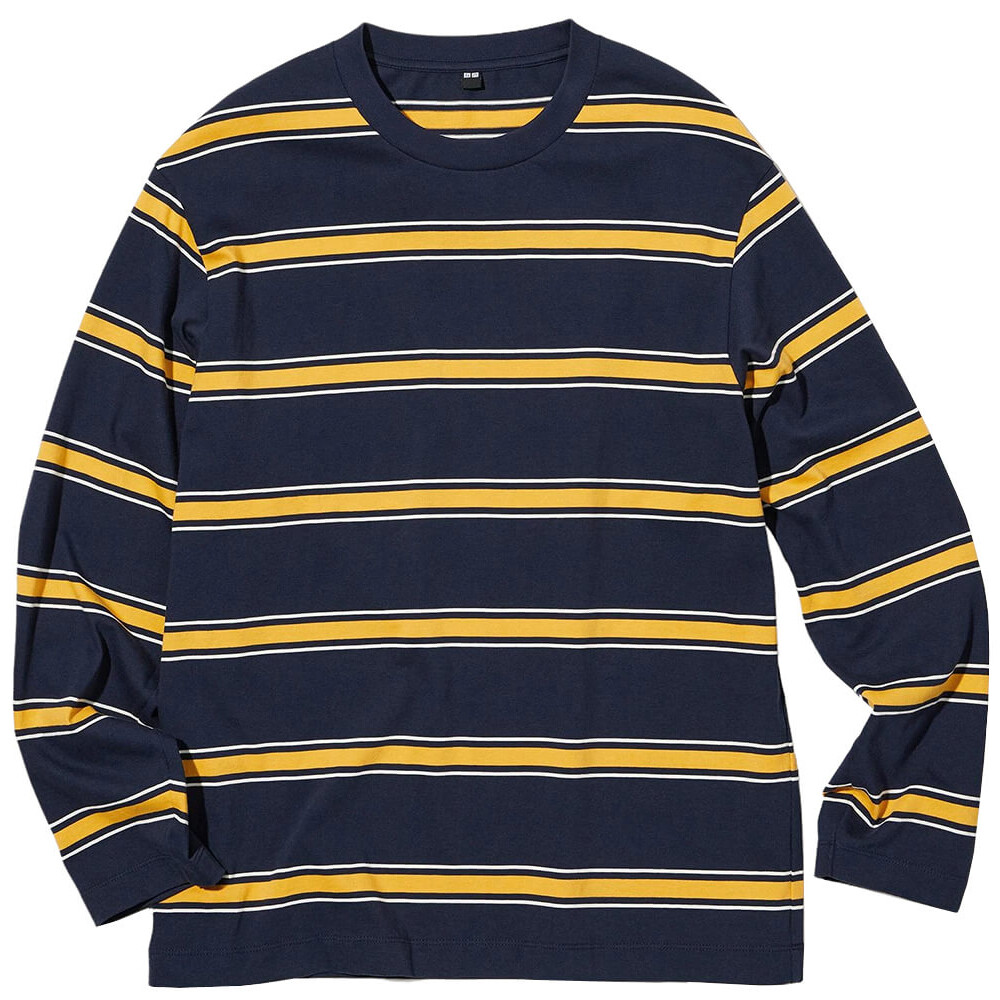 

Лонгслив Uniqlo Striped, темно-синий/мультиколор