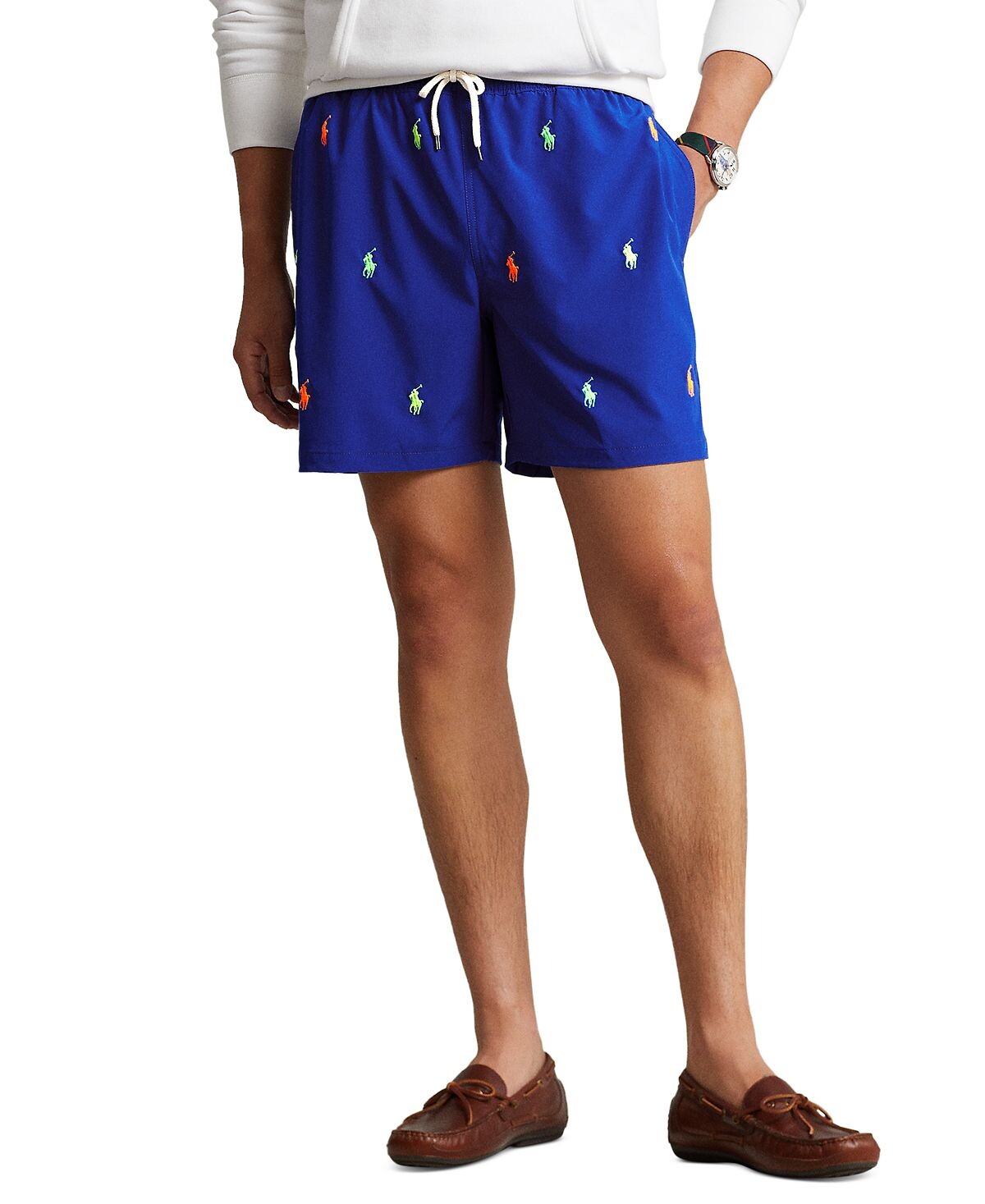 

Мужские классические плавки traveller шириной 5-3/4 дюйма Polo Ralph Lauren, мульти