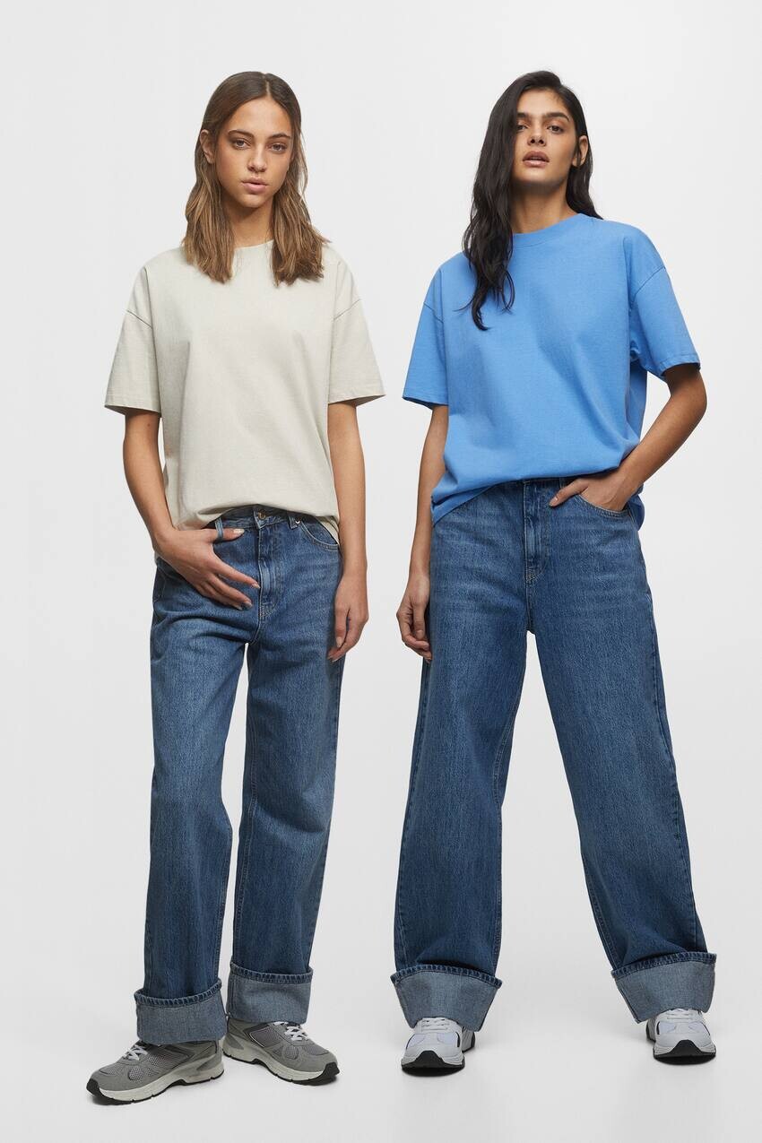 

Набор футболок оверсайз с коротким рукавом Pull&Bear, кремовый