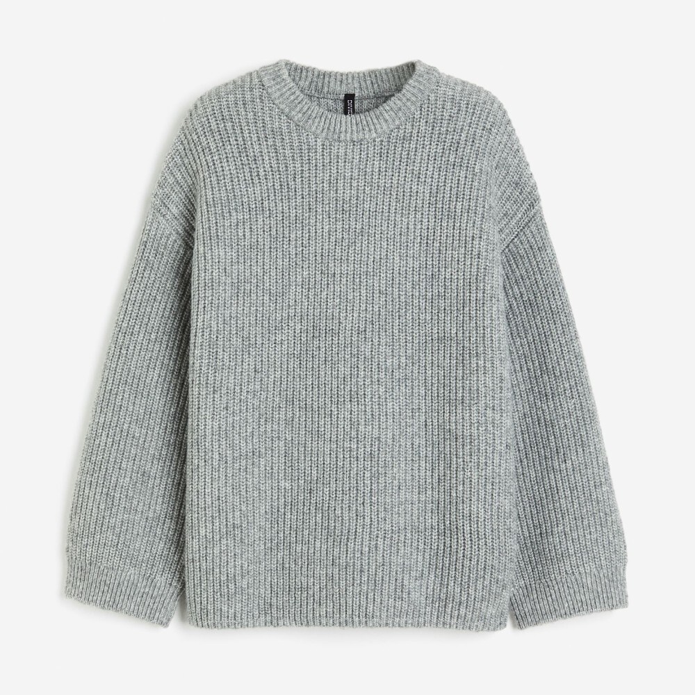 

Свитер H&M Oversized, светло-серый